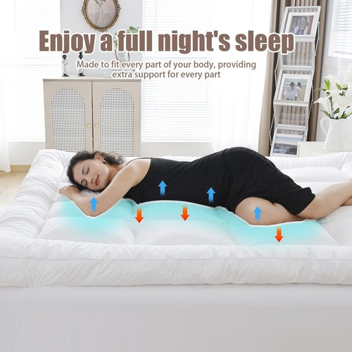 5 Inch Memory Foam Mattress Topper Queen for Back Pain 100% Cotton Extra Soft... - Picture 4 of 8