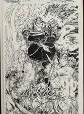 Gunslinger Spawn #4 Page 1. Pencil By Brett Booth, Ink By Adelso Corona