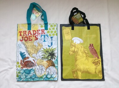 Trader Joe s Ship/Uni-Corny Reusable Grocery Shopping Tote Gift Bag (set of 2)