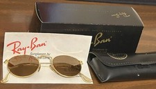 Ray Ban Diamond Hard B L W1911 XVAS Round Sunglasses W/ Original Box  Case 