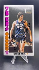 STEVE MIX PHILADELPHIA 76ERS  1976 TOPPS AUTHENTIC AUTOGRAPHED CARD