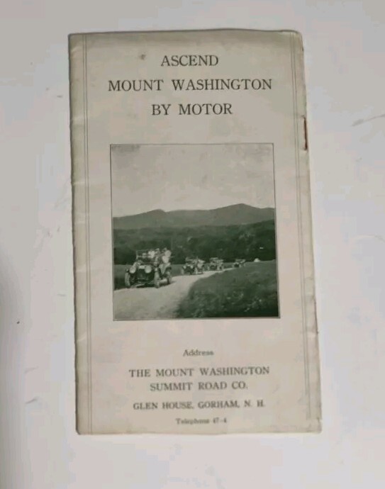 Antique Mt Washington Auto Brochure Glen House Advertising Souvenir Gotham N.H.