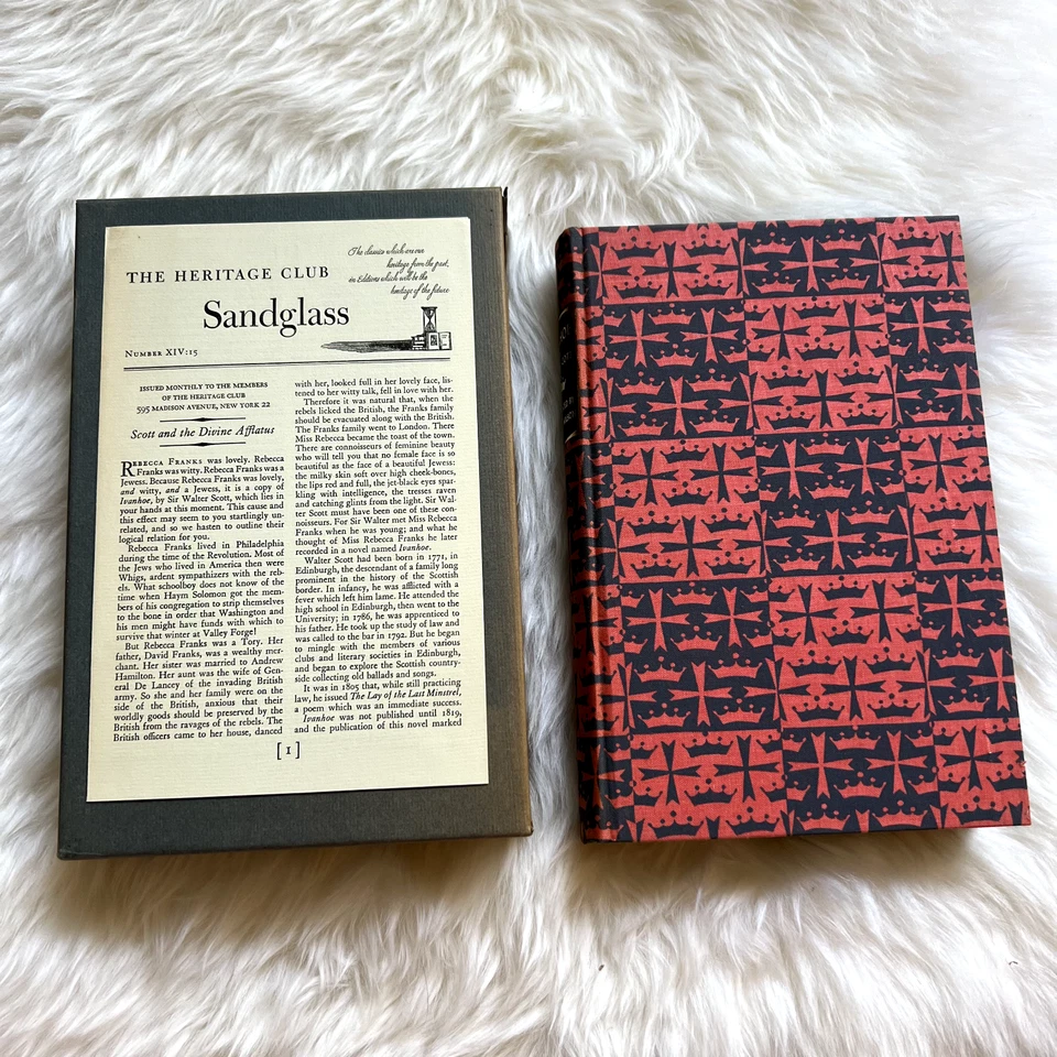 Ivanhoe by Walter Scott with Sandglass Hardcover in Slipcase The Heritage Press Foto 3 de 4