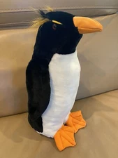 2005 K&M Int'l Rockhopper Penguin 16” Plush Stuffed Animal