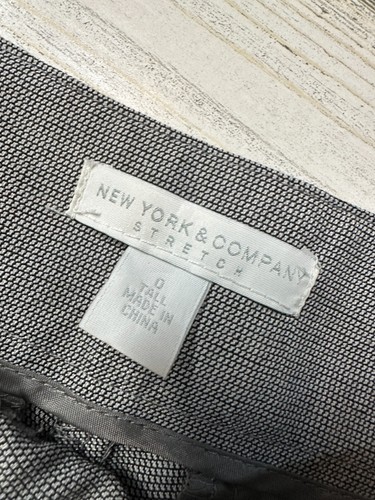 New York & Company Women's Sz 0 Tall Gray Flare Dress Pants Horse Bit Hardware - Picture 4 of 6