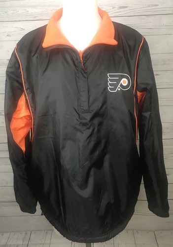 Rare Majestic NHL Philadelphia Flyers Reversible Pullover Jacket Size XL - 第 1/11 張圖片