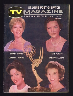  ST LOUIS POST DISPATCH TV GUIDE DINAH SHORE KATHY NOLAN ANNE BAXTER JACK CARTER
