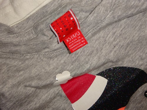 girl long sleeve LOT 3 NWT shirt t-shirt winter dog penguin reindeer XS 4 / 5 - Picture 2 of 8