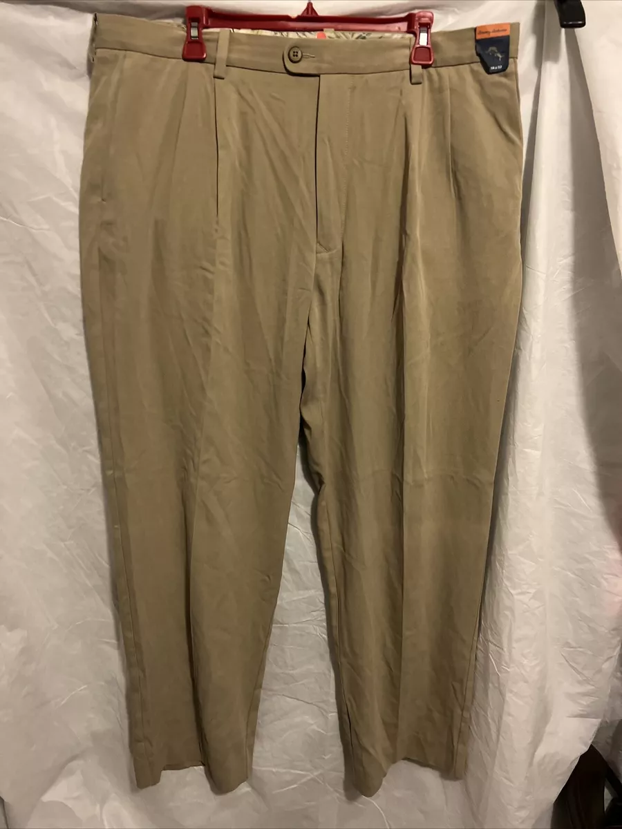 Tommy Bahama Pants St Thomas Black T110161 Pleated 38x32 90 Silk Blend SISAL