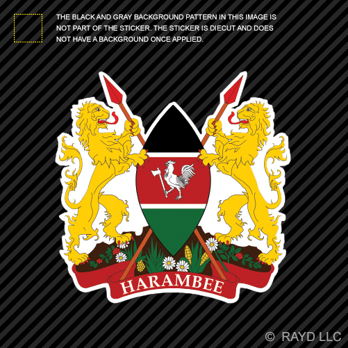 Kenyan Coat of Arms Sticker Decal Self Adhesive Vinyl Kenya flag KEN KE eBay