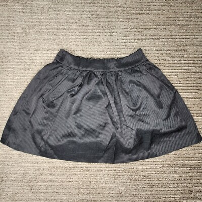 Banana Republic Size 4p Girls Youth Skirt Petite High Rise Zip Solid Black