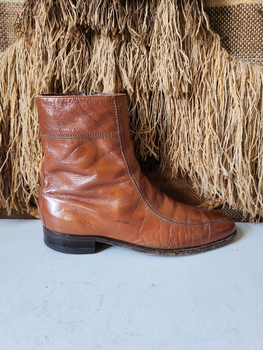 Florsheim 2239 Brown Leather Ankle Booties Women display picture 1