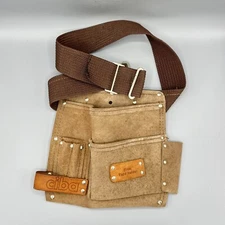 Ciba Leather Suede Heavy Cowhide Brown Tool Pouch & Adjustable Belt