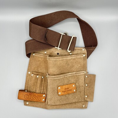 Ciba Leather Suede Heavy Cowhide Brown Tool Pouch & Adjustable Belt