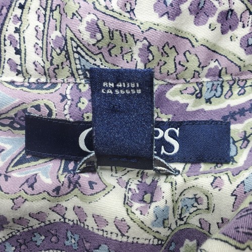 Chaps Shirt Womens 1X Button Up Paisley Top All Over Print Long Sleeve Classic - Picture 9 of 14