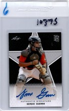 SERGIO GUERRA 2020 LEAF PERFECT GAME NATIONAL SHOWCASE BLACK AUTO /50 *10375