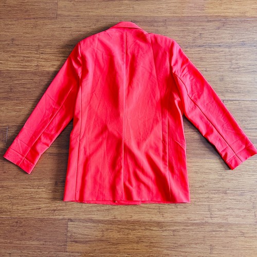 Suzanne Grae Bright Orange Pink Blazer Over Coat Breathable M Work Party Office - Picture 14 of 21