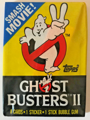 1989 Topps Ghostbusters 2 , 1 Sealed Wax PACK From Wax Box, 8 Cards & 1 Sticker