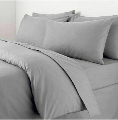 SCALA-BEDDING 600/800/1000 TC Egyptian Cotton UK Bedding Items All Sizes Silver Grey Solid