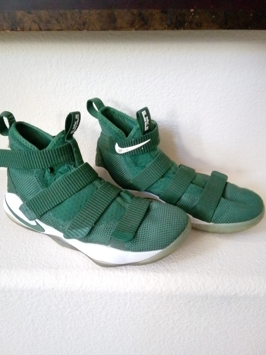 lebron soldier 11 green and white