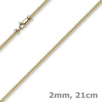 2Mm Franco Armband Armkette Armschmuck Aus 585 Gold Gelbgold 21Cm