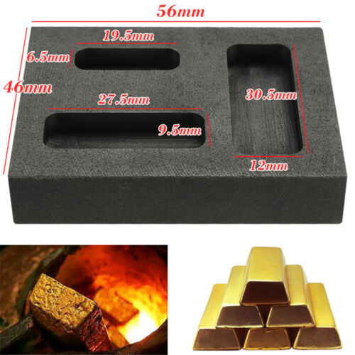 Graphite Crucible Ingot Bar Mold Mould For Melting Gold Silver Casting Refining - Photo 1 sur 6