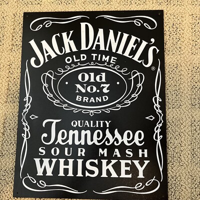 Jack Daniels Old No. 7 Whiskey Metal Tin Ad Sign  12x16'' Whiskey Alcohol