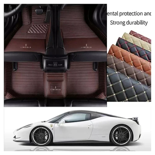 For Lincoln Car Floor Mats Front Rear Carpets Cargo Liner Fit All Weather Mats - Imagen 7 de 36