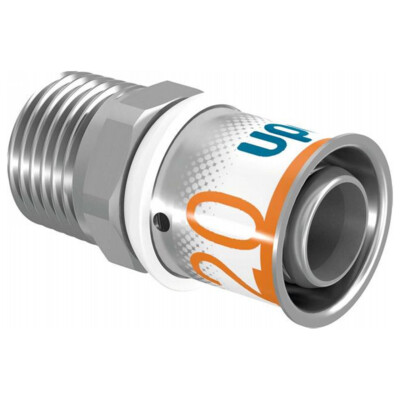 Uponor Übergangsnippel S-Press PLUS 20mm x 1/2''AG, 1070504