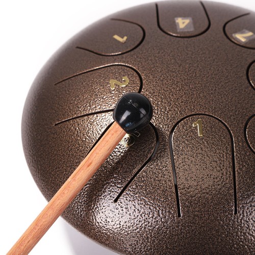 Ethereal 6 inch Steel Tongue Hand Pan Drum 8 Tones with Mallets (Bronze) - Bild 7 von 7