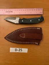 7.0"ZAYYAN CUSTOM FORGE  DAMASCUS STEEL  FULL TANG SKINNING HUNTER KNIFE D-25