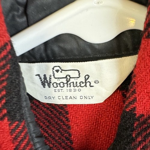 Woolrich Buffalo Plaid Flannel Shirt Wool Women’s Medium Work Red Black Vintage - Picture 4 of 4