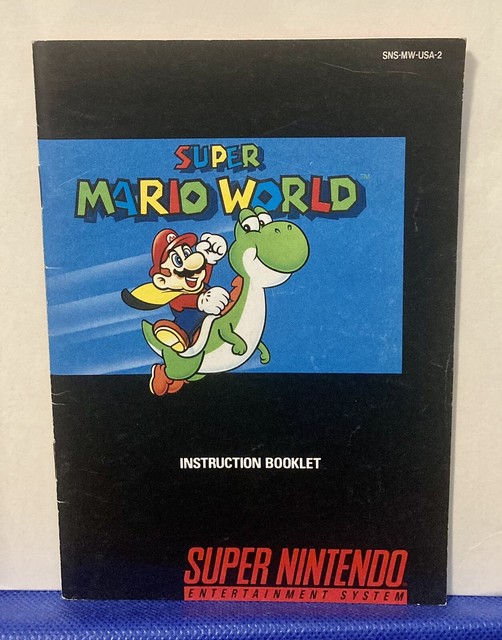 Super Mario World - Super Nintendo Instruction Manual Booklet ONLY Super Mario World - Super Nintendo Instruction Manual Booklet ONLY