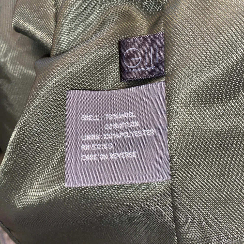 Casaco Kenneth Cole Reaction feminino tamanho 6 verde pavão peito duplo - Imagem 4 de 4
