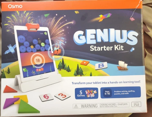 Osmo  Little Genius Starter Kit for Fire Tablet 5 Educational Games.New open box