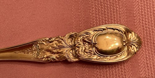 Seltener internationaler Gold Richelieu Vermeil 6 1/2"" cremefarbene Suppenlöffel(e) - Bild 4 von 5