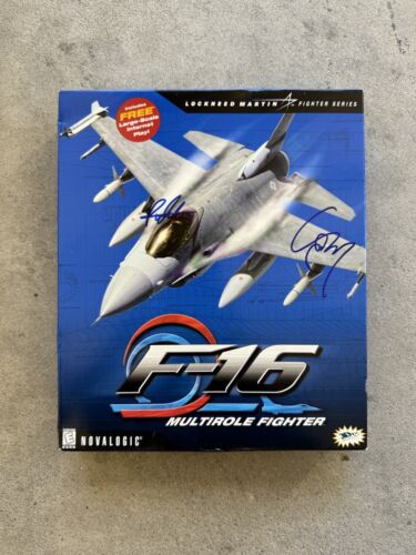 F-16 Mulitrole Fighter PC Video Game Novalogic Windows 95, 98, NT NEW SIGNED - Imagen 1 de 7