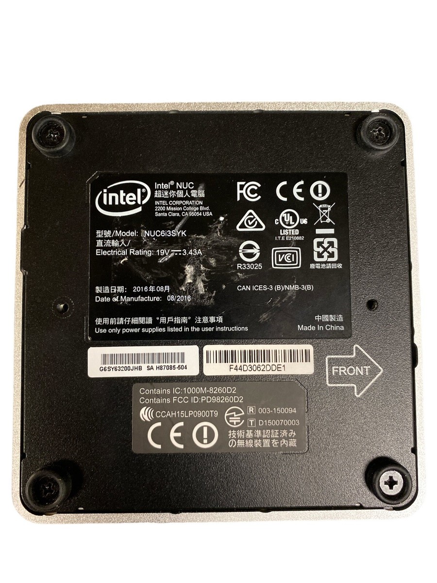 Intel NUC6i3sYK 2.1 GHz Intel Core i3 Mini NUC PC 68GB Hdd
