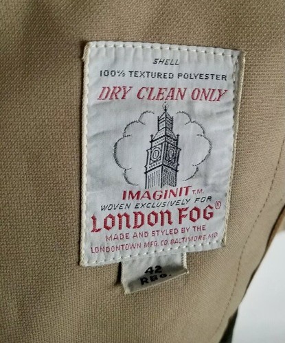 London Fog Maincoats Limited Ed. Imaginit Rain Trench Coat Wool Snow Cloth Liner - Picture 5 of 8