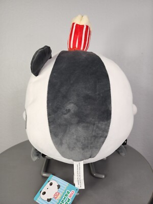 JUMBO 17” Yamani Mogu Panda with Popcorn Hat Rare Large Plush NWT