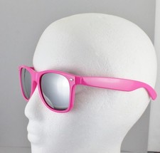 Pink frame mirror lens classic retro 80s style sunglasses mirrored preppy