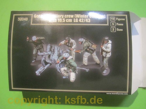 1/32 MARS 32048 WKII Deutsche Fallschirmjäger Winter 10,5cm LG42/43 Kanone - Picture 2 of 3