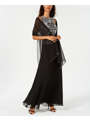 J Kara Embellished Sleeveless Dress, Women's, Size: 12, Black