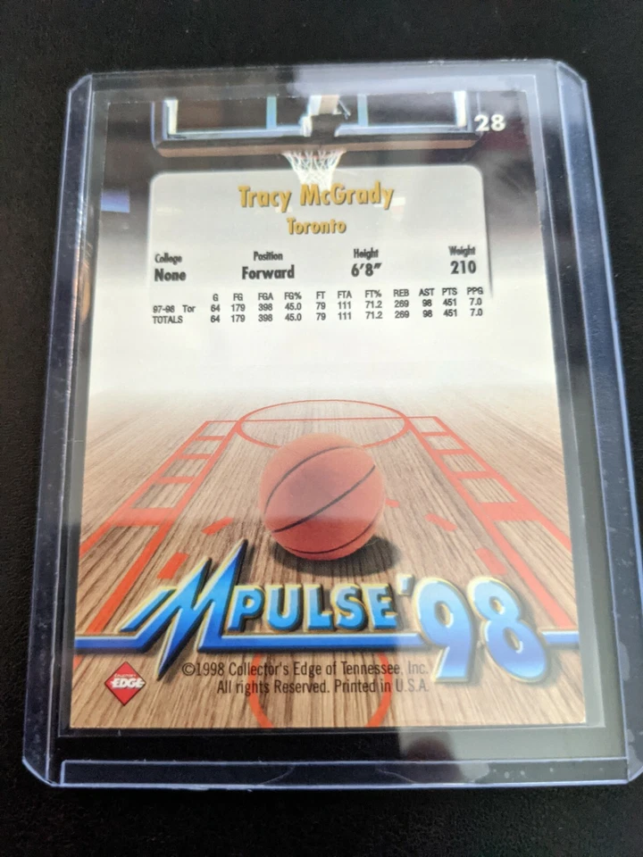 1997-98 Collectors Edge Impulse дебютант RC HOF TRACY McGRADY Magic Rockets - Изображение 2 из 2