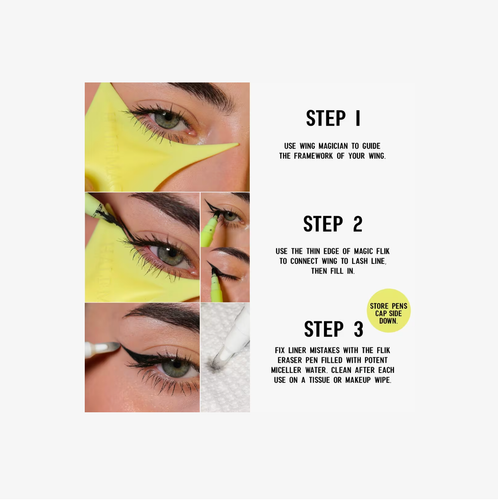 Half Magic The Wing Hack Set Use for Sharp, Crisp Winged Eyeliner, Free Shipping - Picture 5 of 7