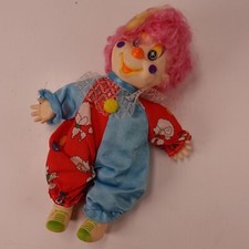 Vintage Clown 9" Rubber Plush Doll