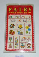 "Happy Birthday Party" Foam Mounted Rubber Stamp Set NEW