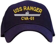 USS Ranger CVA-61 Embroidered Baseball Cap - Available in 7 Colors Hat 
