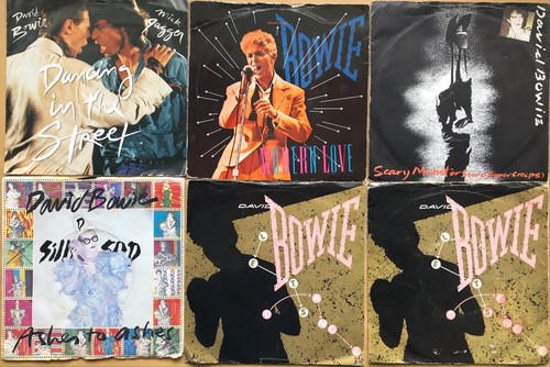 David Bowie BILDHÜLLE 7"" 45 SINGLES SAMMLUNG RESTPOSTEN BÜNDEL X 6