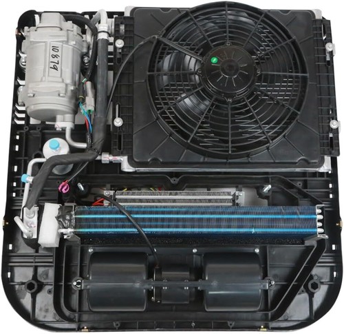 Heat & Cool 12V RV Air Conditioner Kit 12000BTU Rooftop Trailer Electric AC Unit - Foto 6 di 11